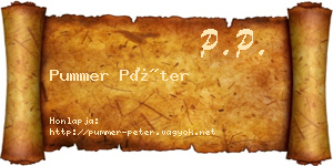 Pummer Péter névjegykártya